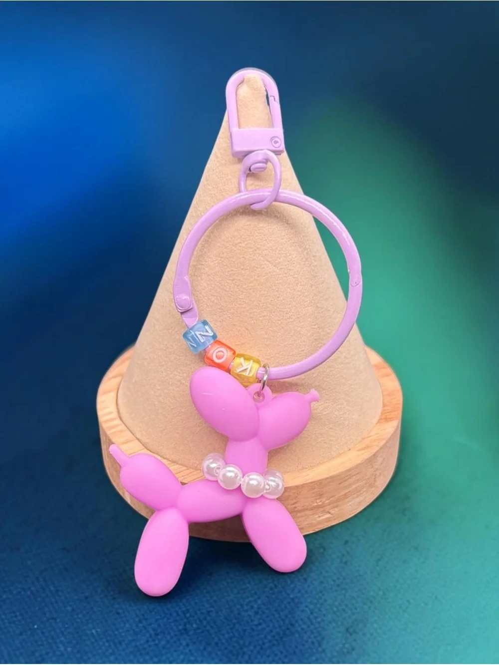💜Purple Balloon Dog Keychain/Bag Charm/NIP💜